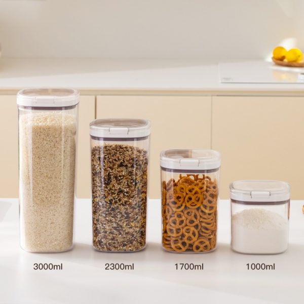 Moisture-proof Transparent Cover Sealed Jar Kitchen Storage Container Baby Milk Powder Storage Box Flour Grain Storage Jar - Image 2