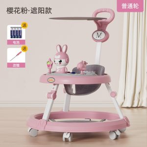 Baby Walker with Music Multi-function Anti-rollover Foldable 6-18 Month Baby Walker