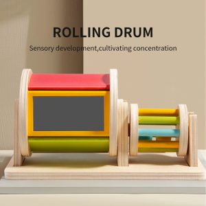 Color Recognition Hand-eye Coordination Early Childhood Educational Toys Montessori Teaching Aids Children's Textile Rolling Drum