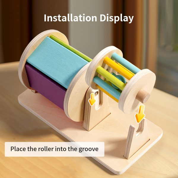 Color Recognition Hand-eye Coordination Early Childhood Educational Toys Montessori Teaching Aids Children's Textile Rolling Drum - Image 5