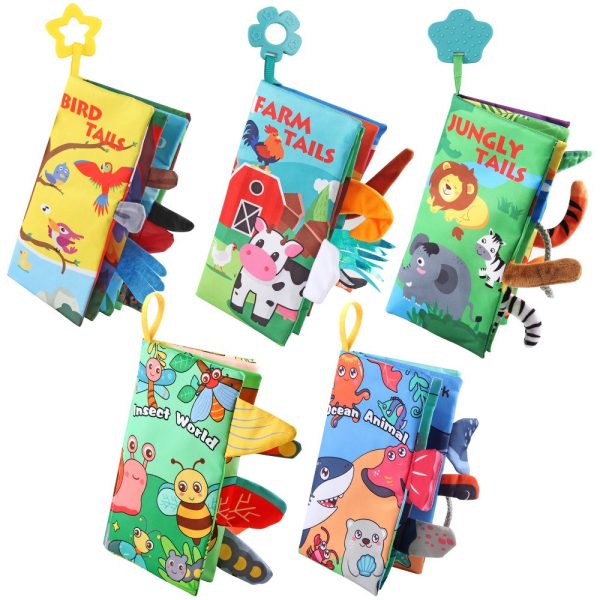 0-3 Years Old Baby Tail Cloth Book with Teether Can Be Chewed and Not Torn Baby Cloth Book Early Education Toy - Image 5