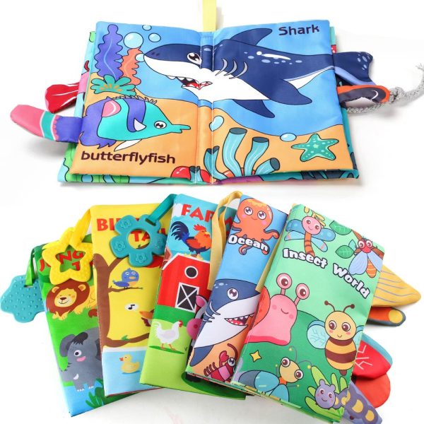 0-3 Years Old Baby Tail Cloth Book with Teether Can Be Chewed and Not Torn Baby Cloth Book Early Education Toy - Image 2