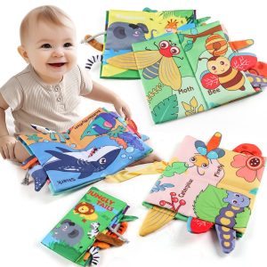 0-3 Years Old Baby Tail Cloth Book with Teether Can Be Chewed and Not Torn Baby Cloth Book Early Education Toy