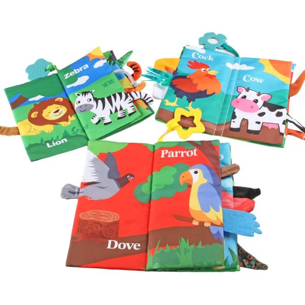 0-3 Years Old Baby Tail Cloth Book with Teether Can Be Chewed and Not Torn Baby Cloth Book Early Education Toy - Image 3