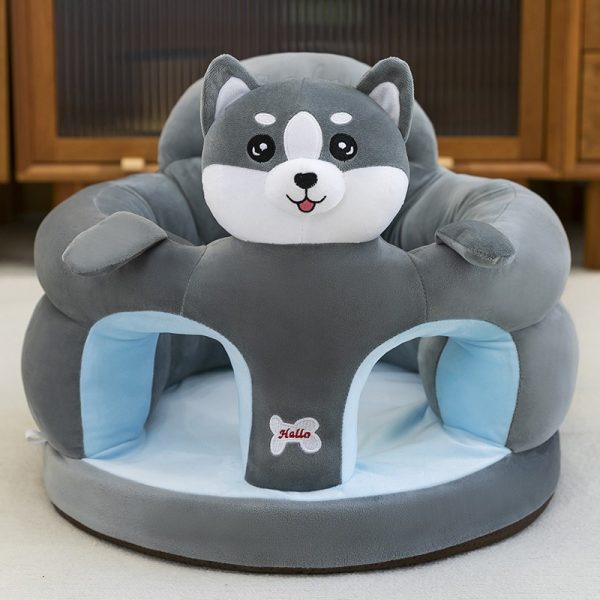 Soft Plush Baby Sitting Trainer Chair Cute Cartoon Backrest Support Seat Anti-Fall Posture Aid for Infants Learning to Sit (6 Months or above) - Image 3