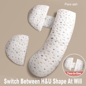 Pregnancy Pillow for Side Sleepers U-Shaped Maternity Body Pillow with Lumbar & Belly Support Comfortable Sleeping Aid for Pregnant Women